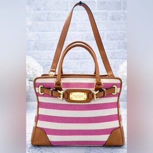 Michael Kors Barbie Pink & White Striped Hamilton